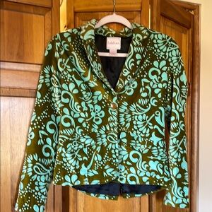 LulaKate Green Patterned Women's Jacket